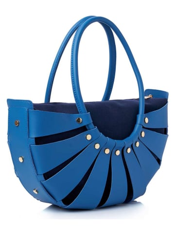 Lucky Bees Handtas "Ingrid" blauw - (B)35 x (H)18 x (D)15 cm