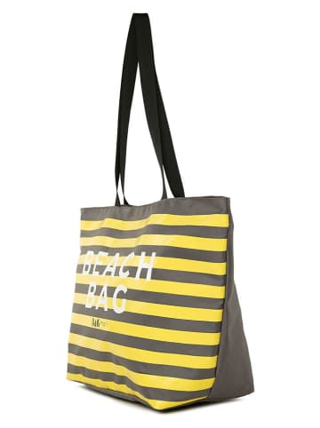 Lucky Bees Torba plażowa w kolorze żółto-szarym - 53 x 34 x 18 cm