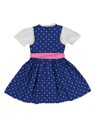 Isartrachten Dirndl in Blau/ Rosa