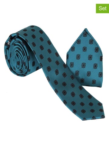 G.O.L.® FINEST COLLECTION 2tlg. Set: Krawatte & Einstecktuch in Blau