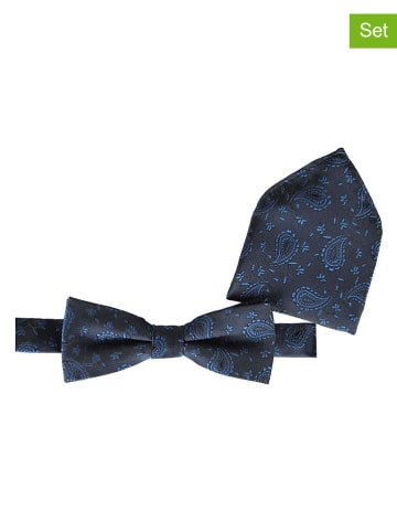 G.O.L.® FINEST COLLECTION 2-delige set: vlinderdas & pochet donkerblauw