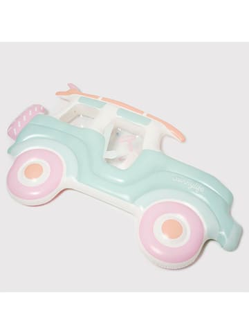 Sunny Life Dmuchany materac w kolorze turkusowo-jasnoróżowym