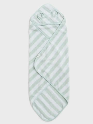 Sunny Life Badhanddoek met capuchon wit/groen - (L)75 x (B)75 cm