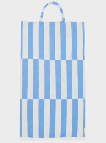 Sunny Life 2-in-1 strandlaken wit/lichtblauw - (L)164 x (B)90 cm