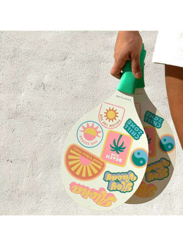 Sunny Life Beachtennis-Set in Weiß/ Grün