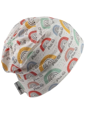 Sterntaler® Beanie "Regenbögen" in Weiß/ Bunt