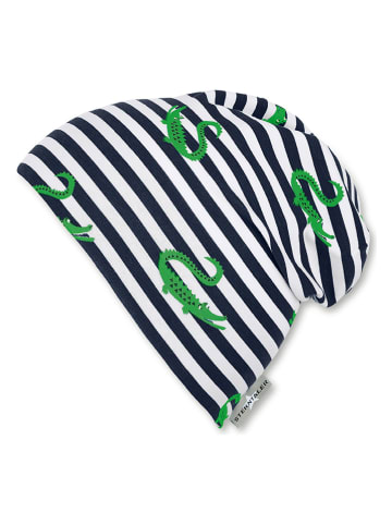 Sterntaler® Beanie in Weiß/ Dunkelblau