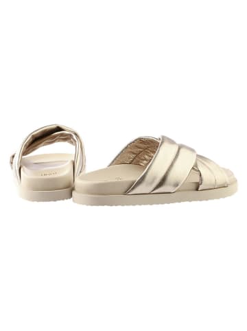 Högl Leren slippers "Tessa" zilverkleurig