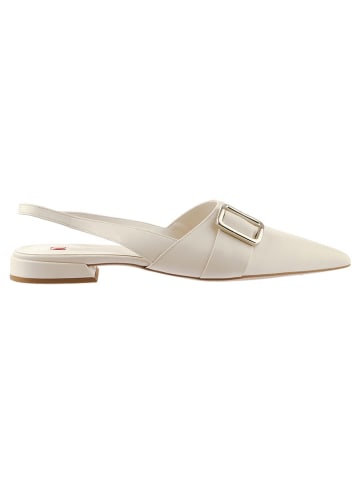 Högl Leder-Slingballerinas in Creme