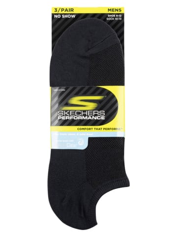 Skechers Skarpety (3 pary) w kolorze czarnym