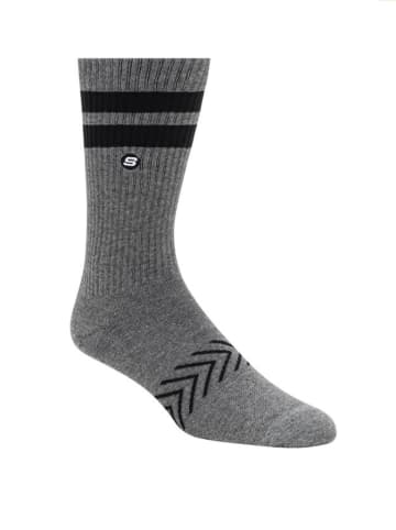 Skechers Socken in Grau/ Schwarz