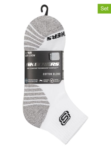 Skechers 3er-Set: Socken in Weiß/ Grau