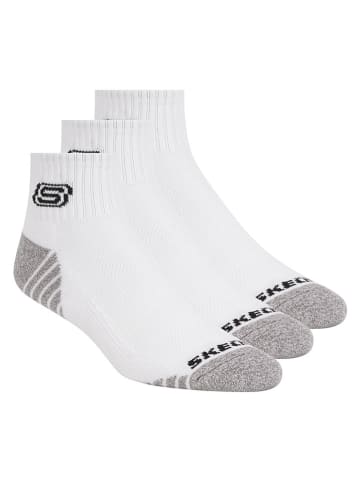 Skechers 3er-Set: Socken in Weiß/ Grau