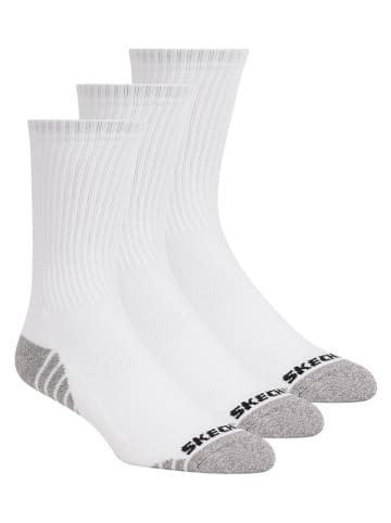 Skechers Skarpety (3 pary) w kolorze biało-szarym