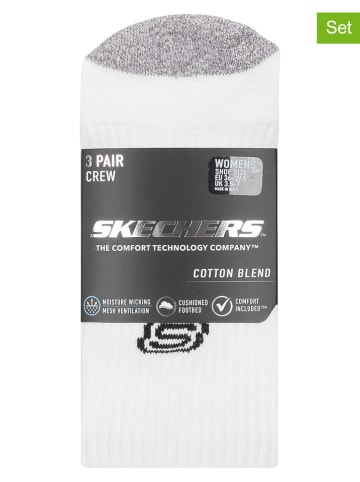 Skechers 3er-Set: Socken in Weiß/ Anthrazit/ Schwarz