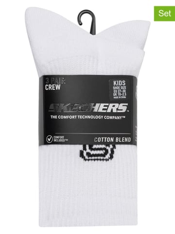 Skechers Skarpety (3 pary) w kolorze białym