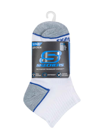 Skechers 10-delige set: sokken wit/blauw/zwart