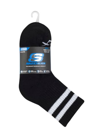 Skechers Skarpety (3 pary) w kolorze czarnym