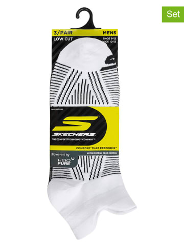 Skechers Skarpety (3 pary) w kolorze biało-czarno-szarym