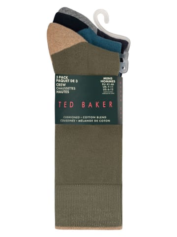 Ted Baker 6er-Set: Socken in Blau/ Khaki