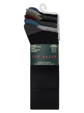 Ted Baker Skarpety (12 par) w kolorze czarno-antracytowym