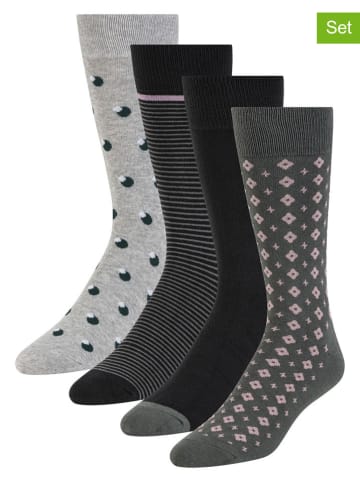 Ted Baker 8er-Set: Socken in Grau/ Schwarz