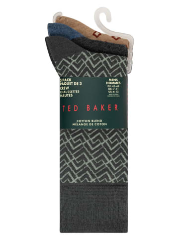 Ted Baker 6er-Set: Socken in Beige/ Anthrazit