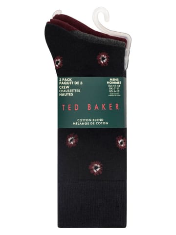 Ted Baker 6er-Set: Socken in Schwarz/ Bordeaux