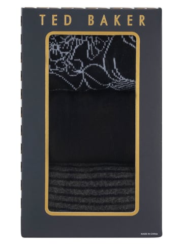 Ted Baker Skarpety (6 par) w kolorze czarno-antracytowym