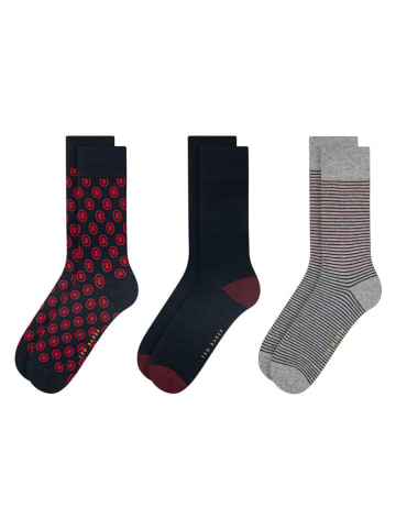 Ted Baker Skarpety (6 par) w kolorze czarno-szarym