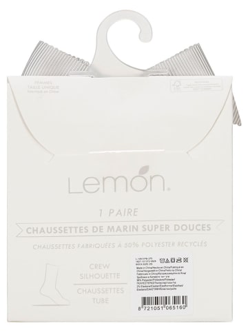 Lemon socks Socken in Weiß/ Grau