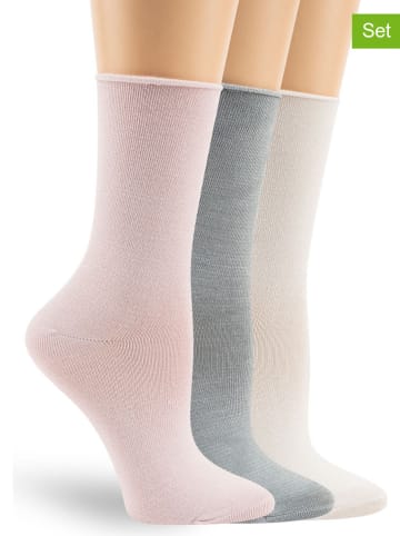 Lemon socks Skarpety (9 par) w kolorze jasnoróżowo-szarym