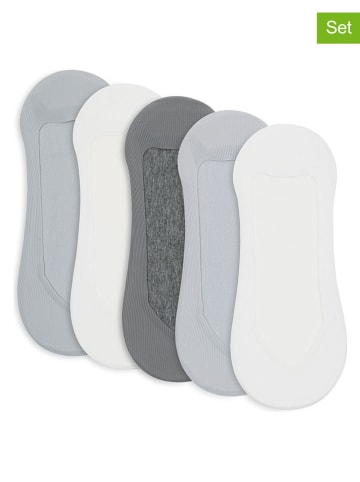 Lemon socks 5er-Set: Socken in Weiß/ Grau