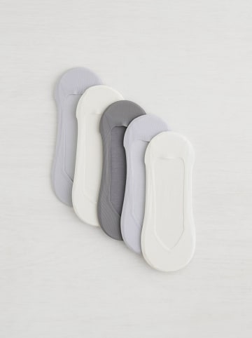 Lemon socks 5-delige set: sokken wit/grijs