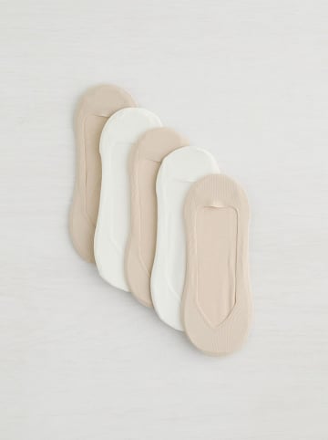 Lemon socks 5-delige set: sokken wit/beige