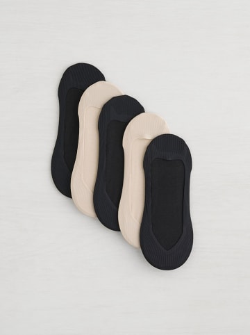 Lemon socks 5-delige set: sokken beige/zwart