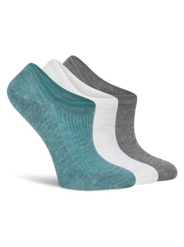 Lemon socks Skarpety (9 par) w kolorze biało-turkusowo-szarym