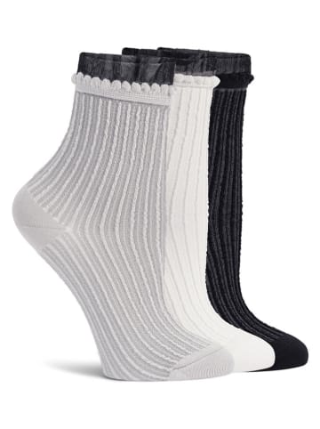 Lemon socks 9-delige set: sokken zwart/crème/grijs