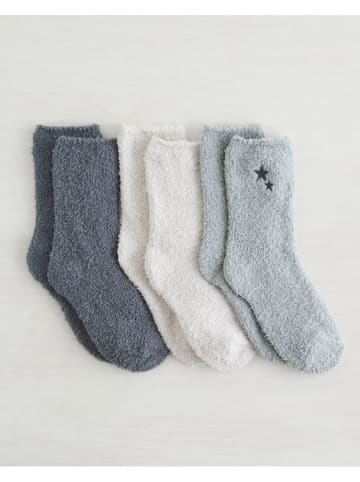 Lemon socks 6er-Set: Socken in Grau/ Creme