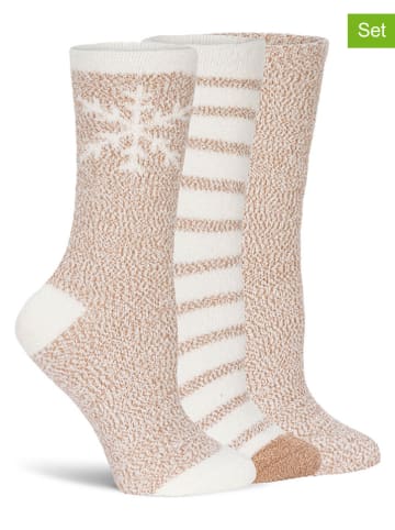 Lemon socks 3er-Set: Socken in Hellbraun/ Creme