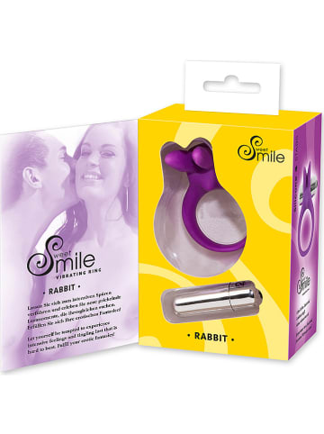 Orion Vibrerende penisring "Sweet Smile Rabbit" paars - (L)6,5 cm