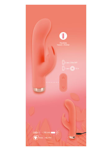 Orion Mini wibrator "Rabbit" w kolorze brzoskwiniowym - dł. 16,7 cm