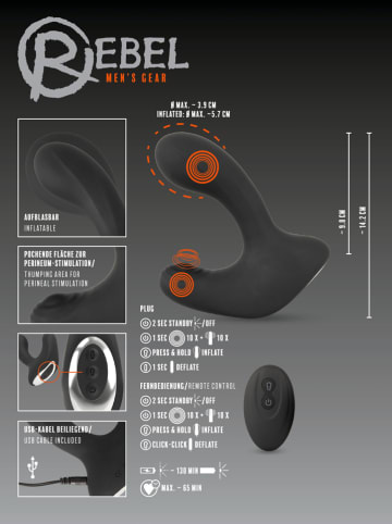 Orion Analplug  in Schwarz - (L)9 cm