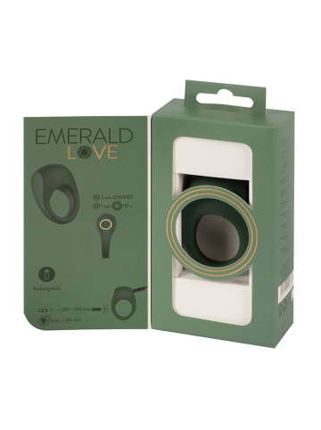 Orion Wibrujący pierścień w kolorze zielonym na penisa -  Ø 3 cm