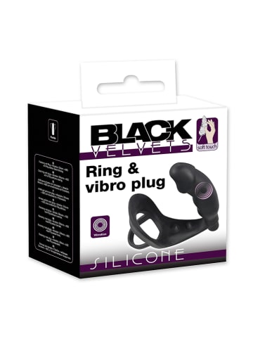 Orion Pierścień "Black Velvets" w kolorze czarnym - dł. 13,5 cm