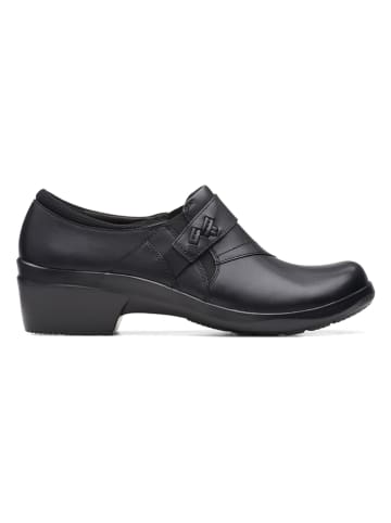 Clarks Leder-Halbschuhe "Angie Pearl" in Schwarz