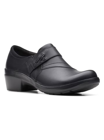 Clarks Leder-Halbschuhe "Angie Pearl" in Schwarz
