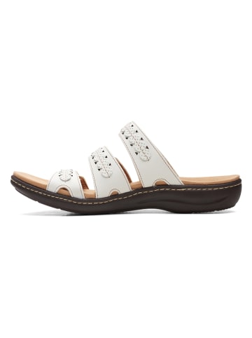 Clarks Leder-Pantoletten "Laurieann Cove" in Weiß