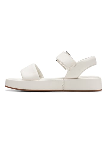 Clarks Skórzane sandały "Alda Strap" w kolorze białym