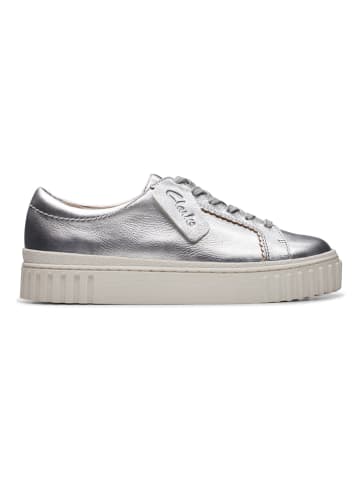 Clarks Leder-Sneakers "Mayhill Walk" in Silber